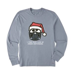 Life Is Good Men's Dark Side Long Sleeve Crusher Tee - Stone Blue